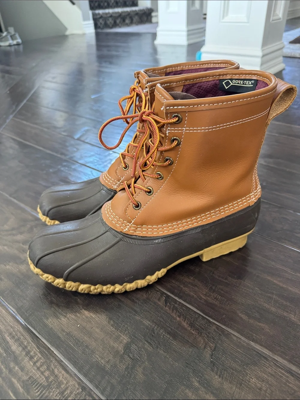 Men’s L.L. Bean Brown and Black Gore-Tex Duck Boots